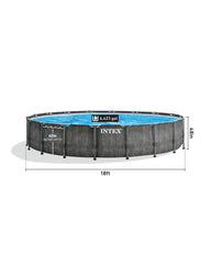 Greywood Prism Frame™ 18' x 48" Above Ground Pool Set