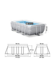 Prism Frame 9.8' X 5.7' X 31.2" Above Ground Premium Pool Set
