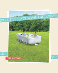 Prism Frame 9.8' X 5.7' X 31.2" Above Ground Premium Pool Set