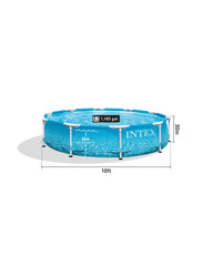 Beachside Metal Frame 10' x 30" Above Ground Pool with Filter Pump