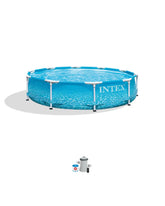 Beachside Metal Frame 10' x 30" Above Ground Pool with Filter Pump