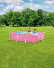 Pink Rectangular Frame Above Ground Pool - 2.2M x 1.5M x 0.6M