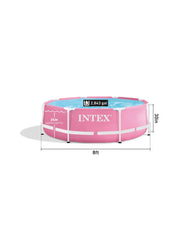 Pink Metal Frame Above Ground Pool - 8' x 30"