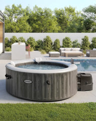 4-Person PureSpa Greywood Deluxe Round Bubble Spa Set