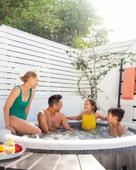 4-Person PureSpa Greywood Deluxe Round Bubble Spa Set