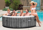 PureSpa Greywood Deluxe Inflatable Hot Tub Set - 6 Person