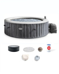 6-Person Greywood Deluxe Round Bubble Spa Set