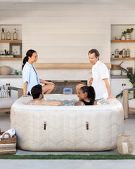 PureSpa™ Chevron Deluxe Inflatable Hot Tub Set - 4 Person