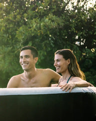 4-Person Onyx Black Octagon Combo Spa Set