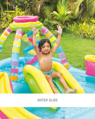 Rainbow Funnel Inflatable Play Center with Slide