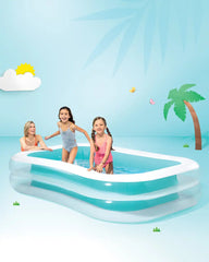 Swim Center® Inflatable Family Pool - Transparent/Blue