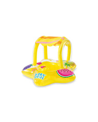 Yellow Kiddie Inflatable Pool Float with Sunshade