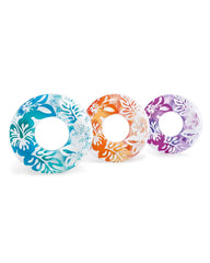 Clear Tropical Color Inflatable Pool Swim Tubes - Assortment