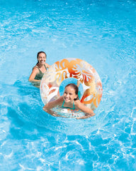 Clear Tropical Color Inflatable Pool Swim Tubes - Assortment
