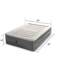 TruAire® Air Mattress 18" Queen with Built-In Electric Pump