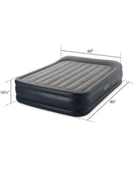 Dura-Beam® Plus Deluxe Pillow Rest Air Mattress 16.5" Queen with Built-In Electric Pump