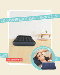 10" Twin Dura-Beam® Standard Pillow Rest Air Mattress Bundle with Free Pillow