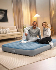 10in Queen Dura-Beam Prestige Downy Air Mattress with Rechargeable Pump