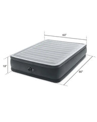 Dura-Beam® Deluxe Comfort-Plush Air Mattress 18" Queen with Built-In Electric Pump