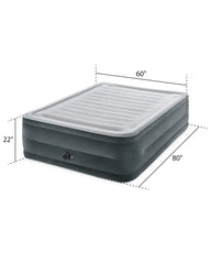 Dura-Beam® Deluxe Comfort-Plush Air Mattress 22" Queen with Built-In Electric Pump