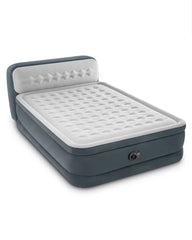 Dura-Beam® Deluxe Ultra Plush Headboard Air Mattress 18" Queen with Built-In Electric Pump