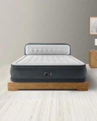 Dura-Beam® Deluxe Ultra Plush Headboard Air Mattress 18" Queen with Built-In Electric Pump