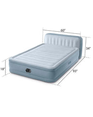 18in Dura-Beam Ultra Queen Plush Headboard Air Mattress with Fiber-Tech