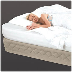 Dura-Beam® Deluxe Supreme Air-Flow Air Mattress 20" Queen with Built-In Electric Pump - Tan
