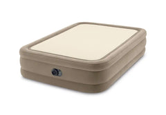 20" Queen Dura-Beam® Deluxe Thermalux Air Mattress with Built-In Electric Pump - Tan
