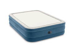 20" Queen Dura-Beam® Deluxe Thermalux Air Mattress with Built-In Electric Pump - Blue