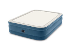 20" Queen Dura-Beam® Deluxe Thermalux Air Mattress with Built-In Electric Pump - Blue