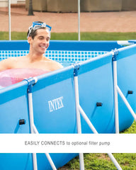 Metal Frame Rectangular Pool Set - 14 ' 9 1/4" x 7' 2 5/8" x 33"