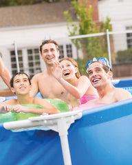 Metal Frame Rectangular Pool Set - 14 ' 9 1/4" x 7' 2 5/8" x 33"